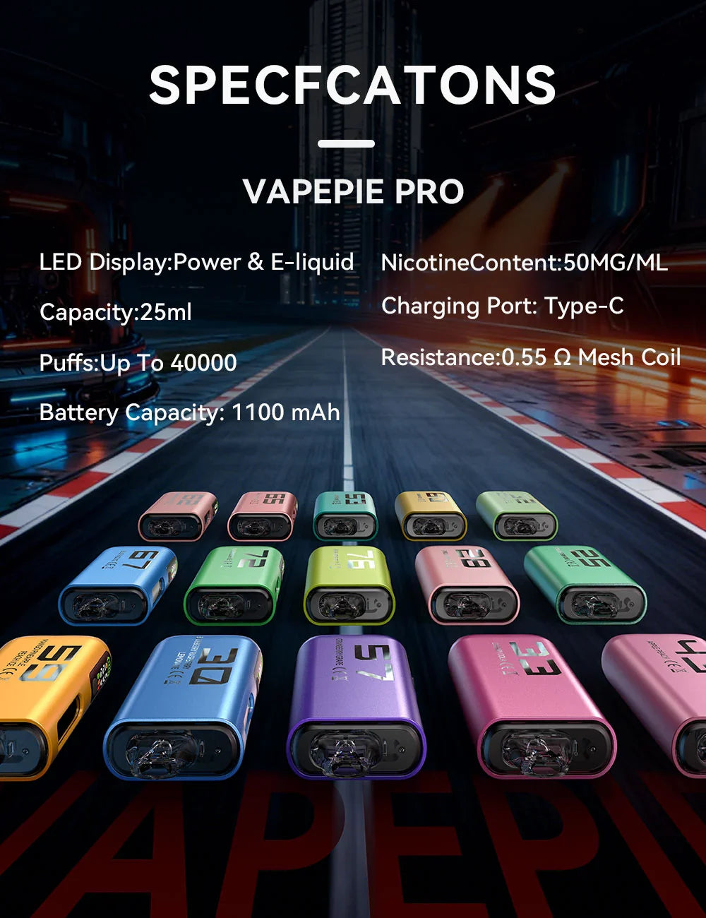 Vapepie Max 40000 Puffs Disposable E-Cigarette | Visible E-Liquid Window and Long-Lasting Performance