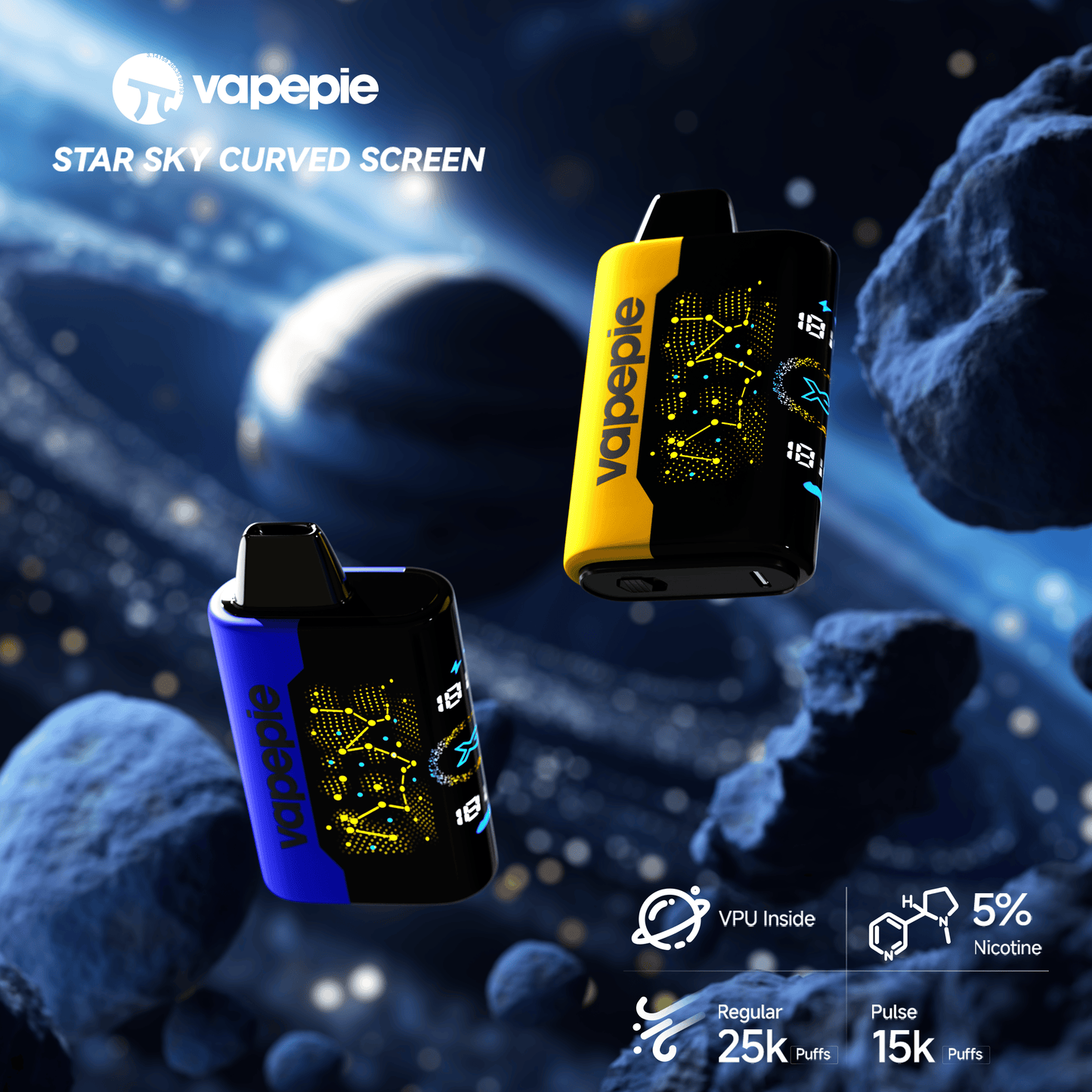 VAPEPIE 25000 PUFFS - Star Sky Curved Screen!