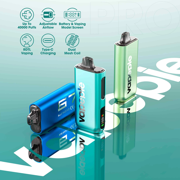 Vapepie Max 40000 Puffs Disposable E-Cigarette | Visible E-Liquid Window and Long-Lasting Performance